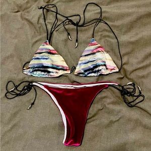 J York The Label velvet swimsuit. Small-medium size bottom and top.
